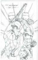 Stuart Immonen Iron Man 2 AC/DC Litho Art Comic Art